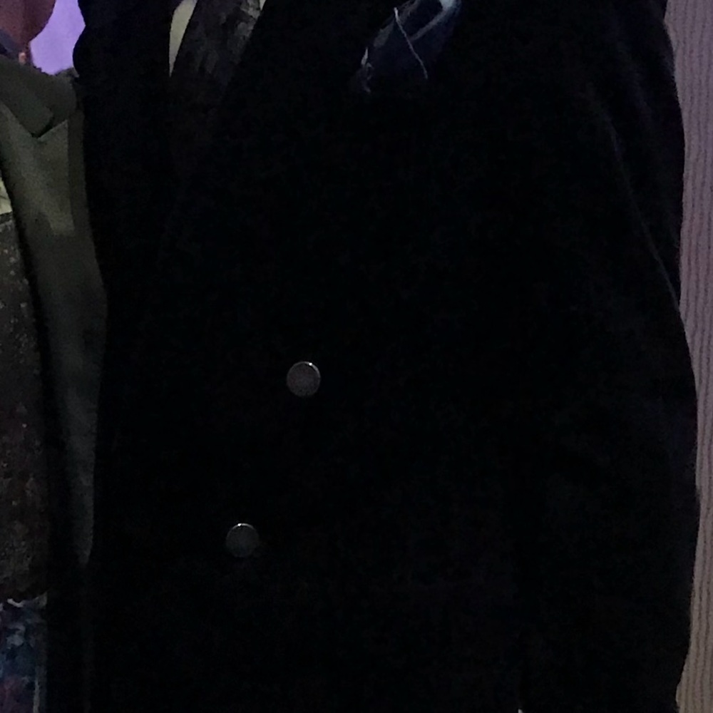 Men's Velvet Double-Breasted Navy Blazer with golden buttons. Size 34 R. - Picture 3 of 8